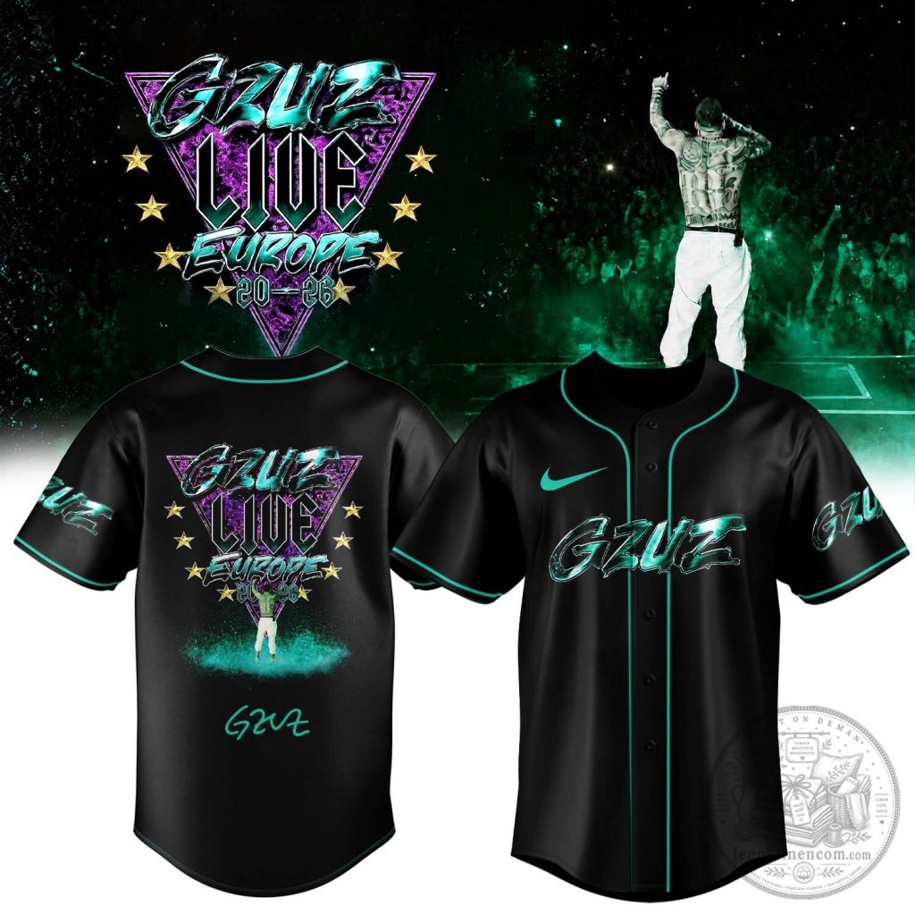 Gzuz Live Europe Tour 2026 Concert Fan Baseball Jersey Gzuz Live Europe Tour 2026 Concert Fan Baseball Jersey