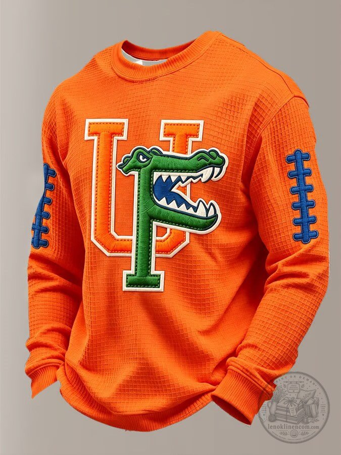 University of Florida Gators Football Fan Blue Long Sleeve Sweatshirt 3 University of Florida Gators Football Fan Blue Long Sleeve Sweatshirt