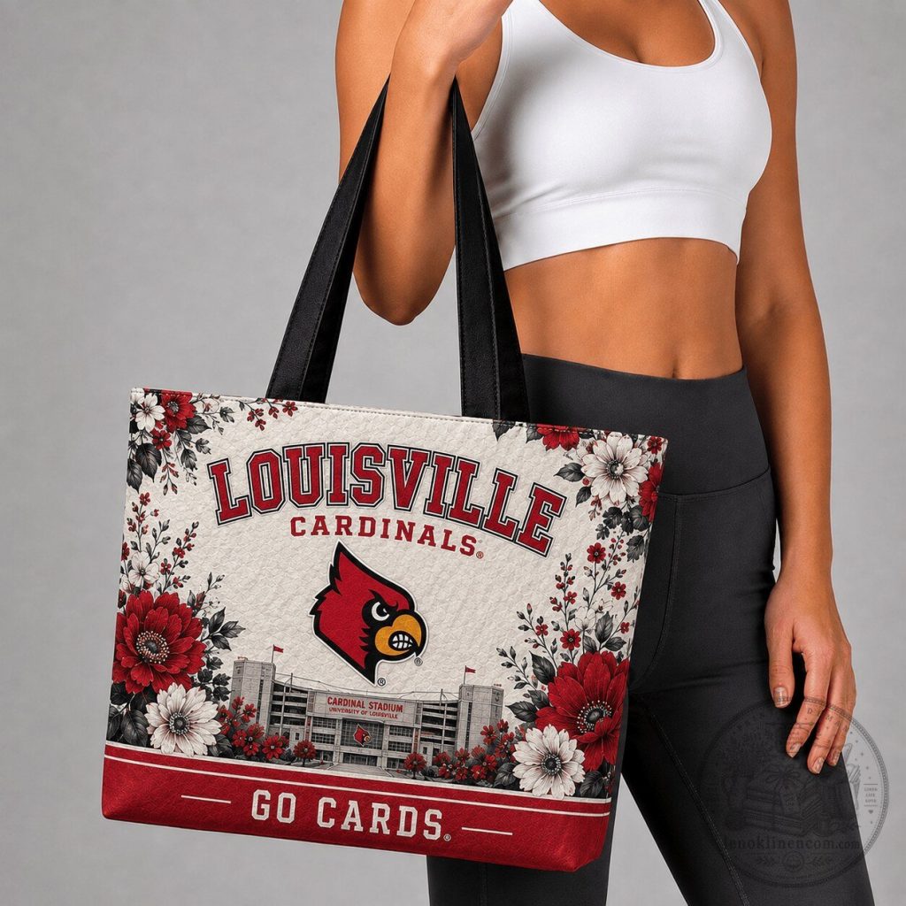 Louisville Cardinals Floral Large Shoulder Bag Louisville Cardinals Floral Large Shoulder Bag