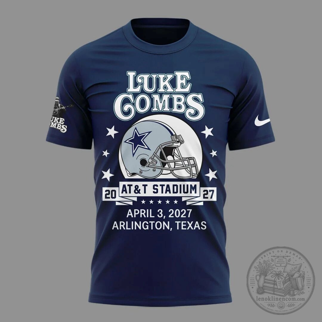 Luke Combs Dallas Cowboys My Kinda Saturday Night Tour 2027 Arlington Texas T-Shirt 4 Luke Combs Dallas Cowboys My Kinda Saturday Night Tour 2027 Arlington Texas T-Shirt