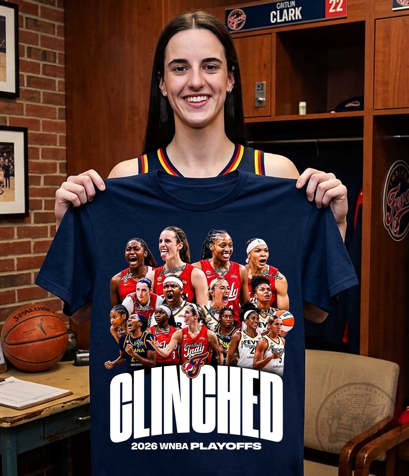 WNBA Playoffs Clinched 2026 Women's Basketball Team Fan T-Shirt