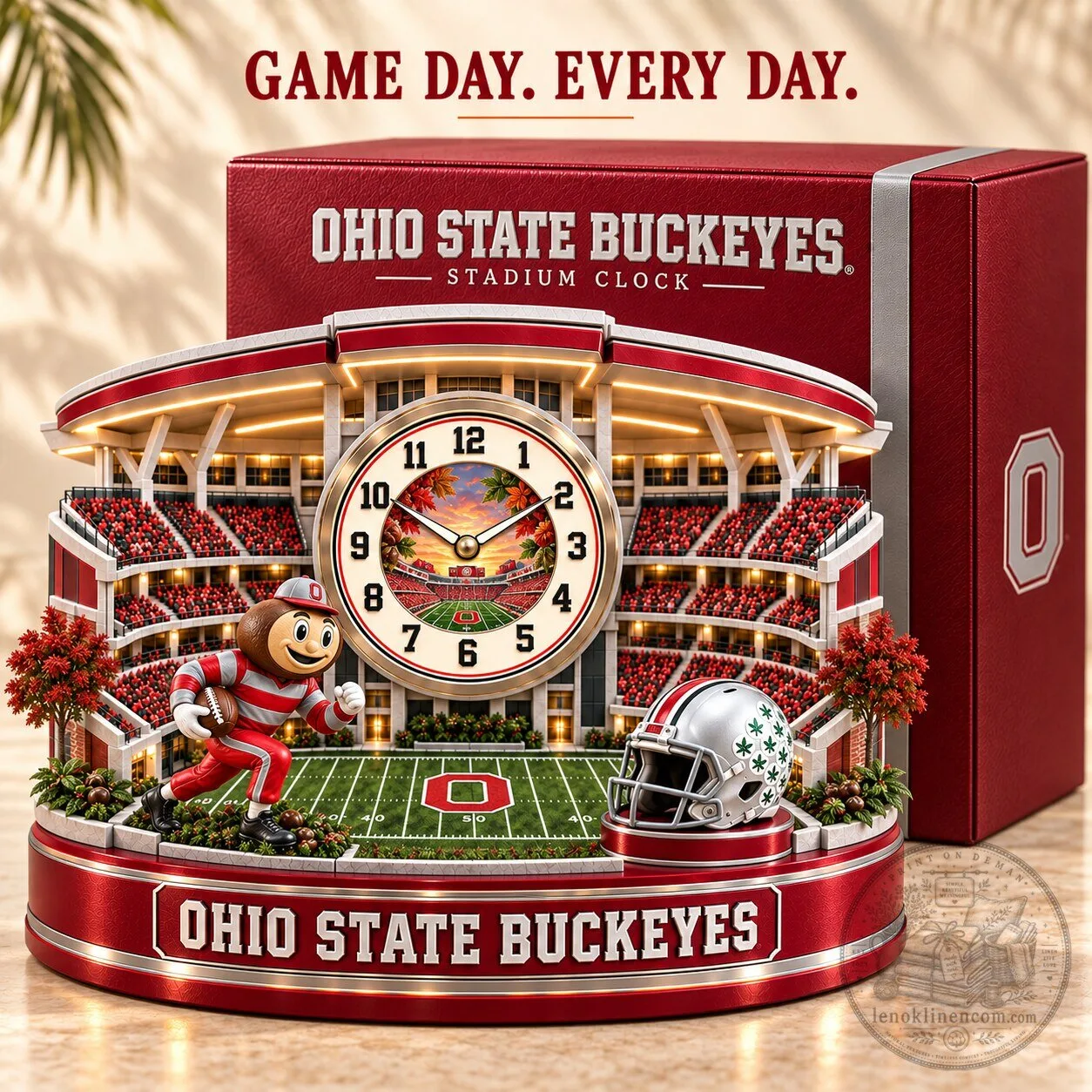 Ohio State Buckeyes Football Stadium Desk Clock, Home Decor Gift