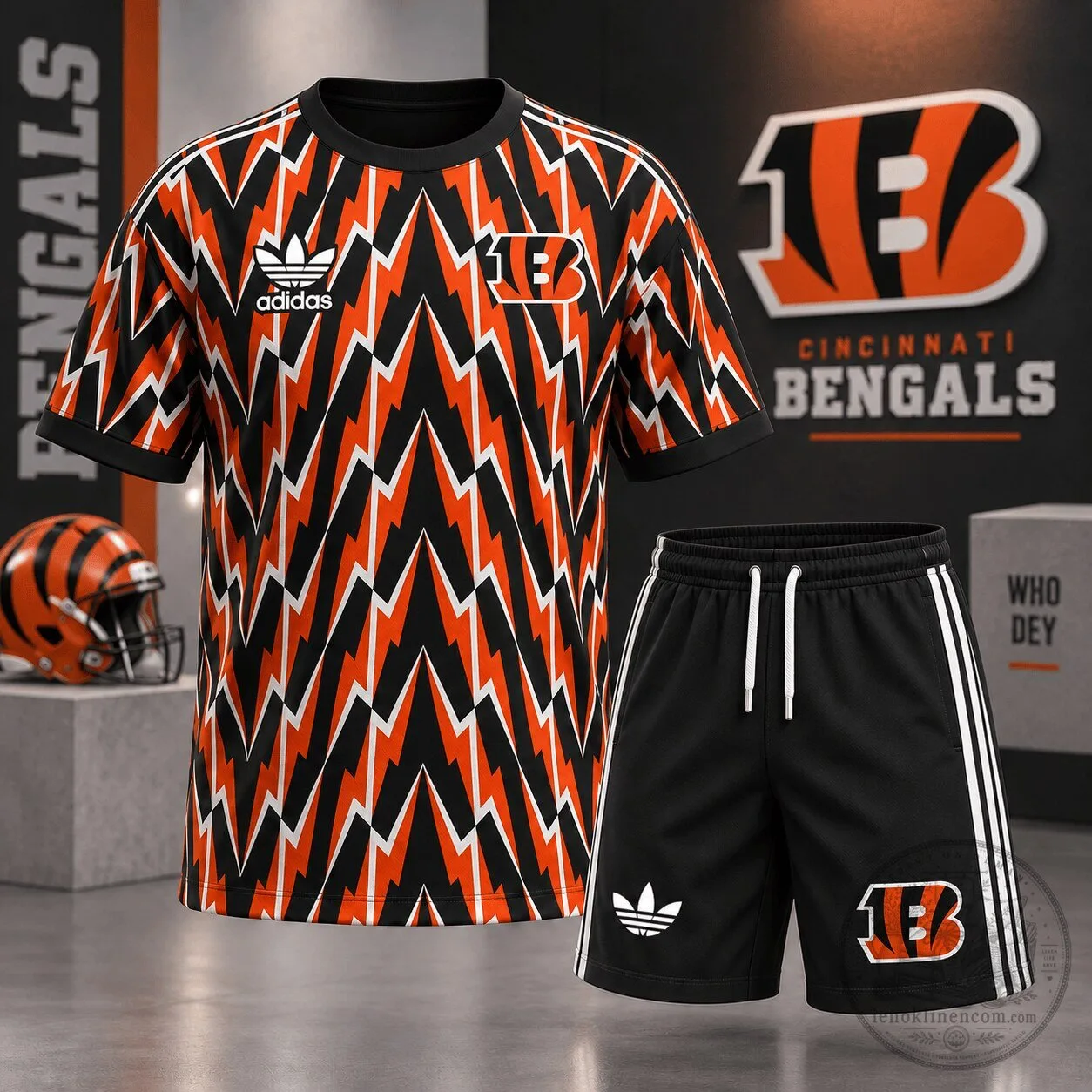 Cincinnati Bengals NFL Game Day All Over Print T-Shirt and Shorts Set