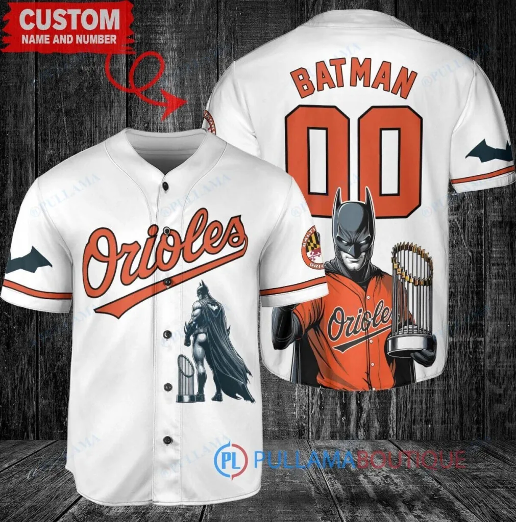 Batman Baltimore Orioles Baseball Jersey Custom Name and Number