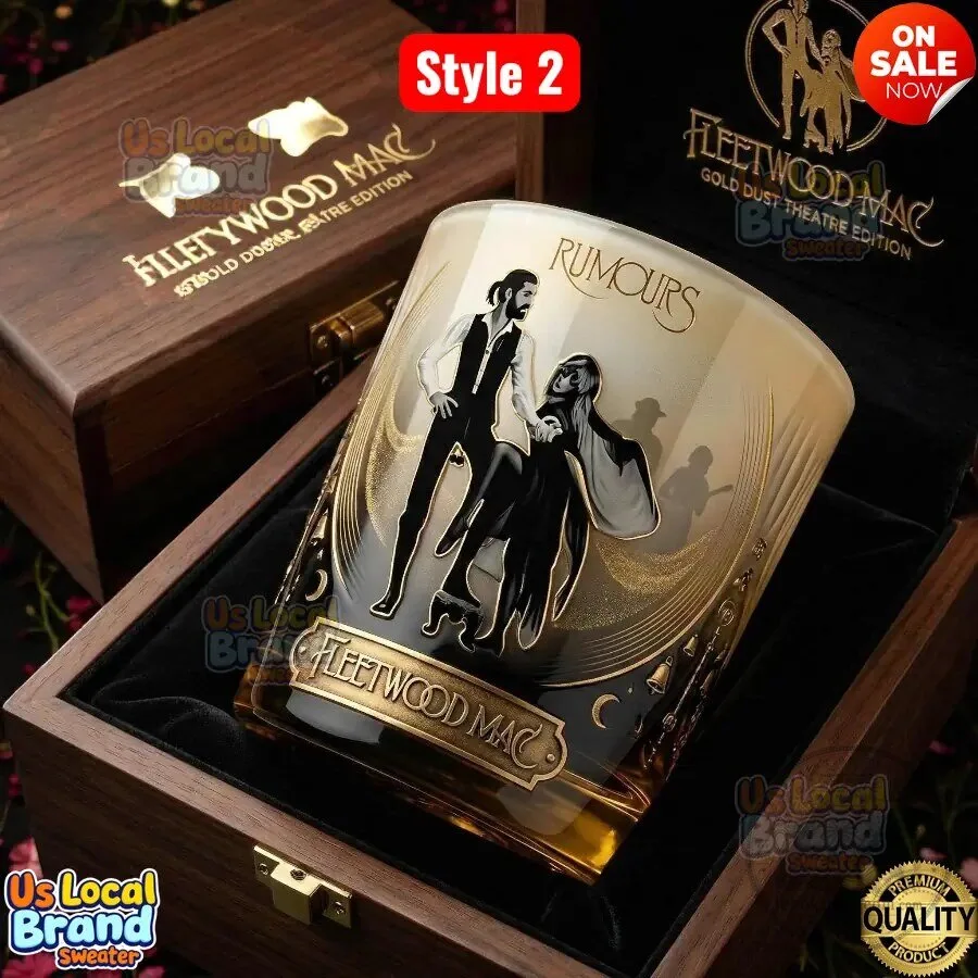 Fleetwood Mac Rumours Midnight Collector Whiskey Drinking Glass 6 Fleetwood Mac Rumours Midnight Collector Whiskey Drinking Glass