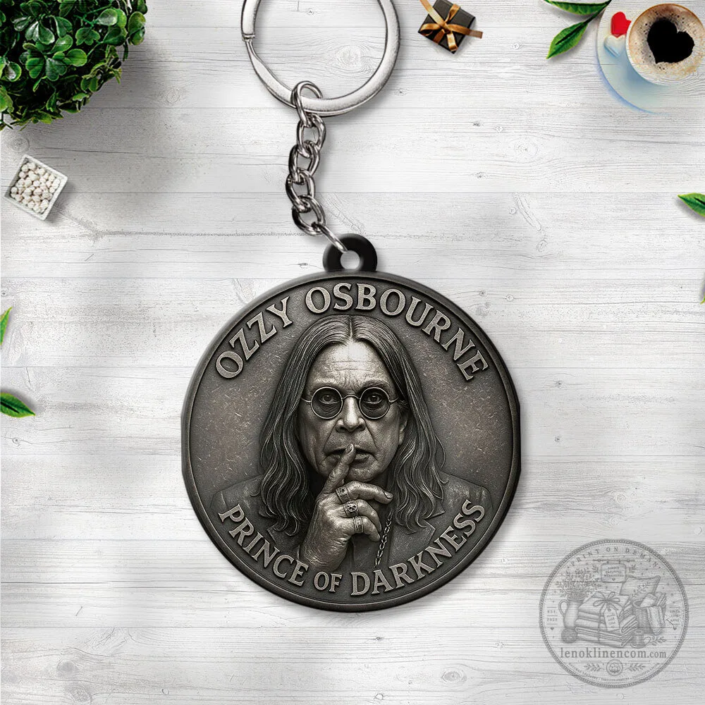 Ozzy Osbourne Prince of Darkness Heavy Metal Music Keychain