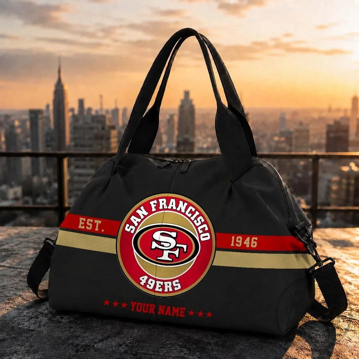 San Francisco 49ers Personalized Established 1946 Football Team Duffle Bag