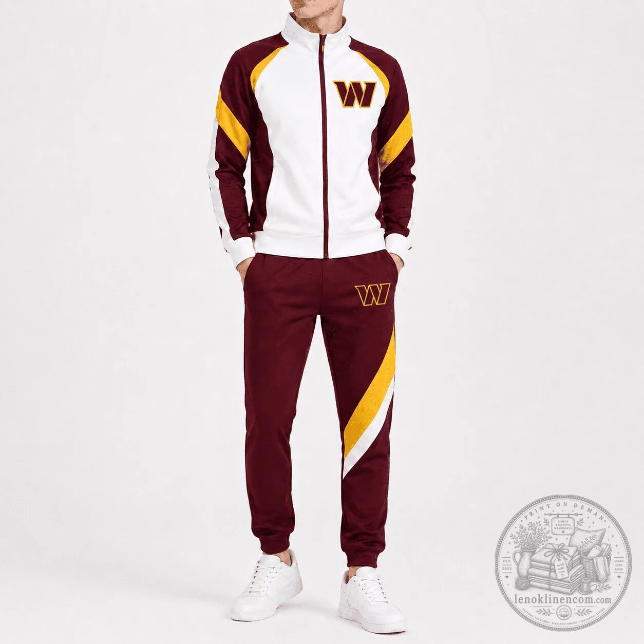 Washington Commanders Football Team Tracksuit Jacket and Jogger Pants Set