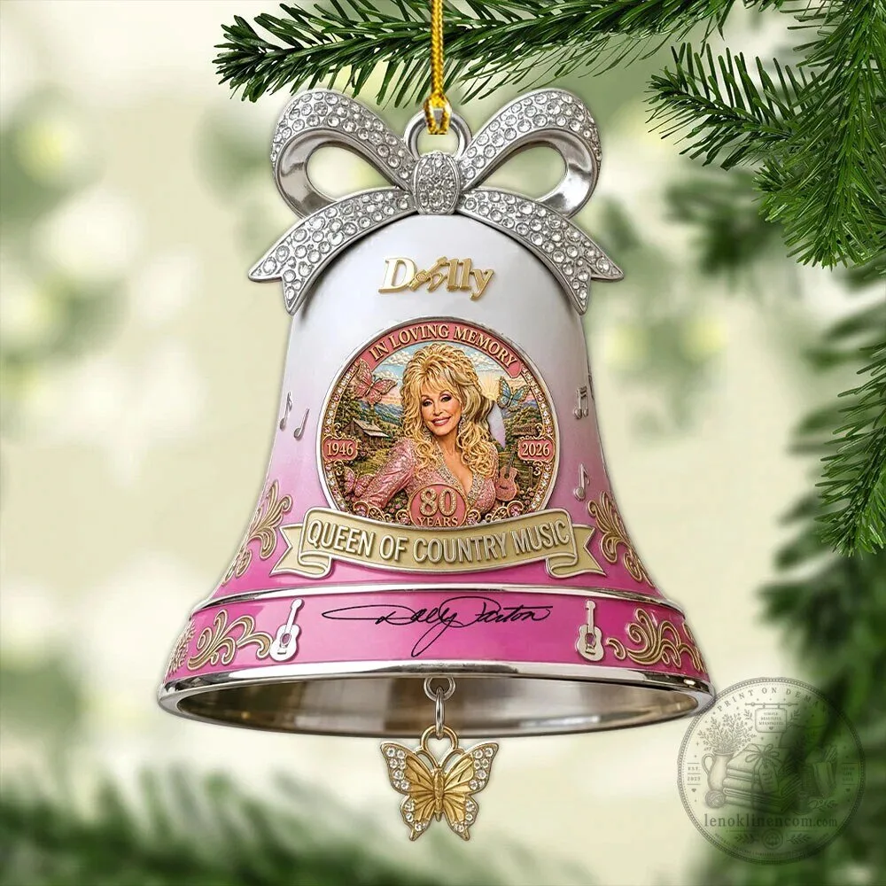Dolly Parton Queen of Country Music Bell Christmas Ornament