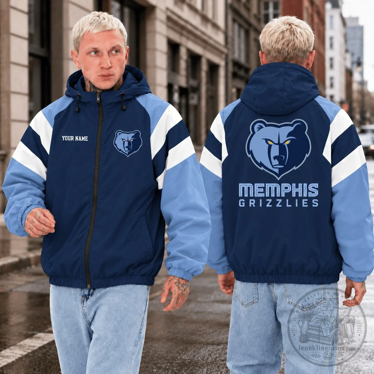 Memphis Grizzlies NBA Custom Name Outdoor Jacket