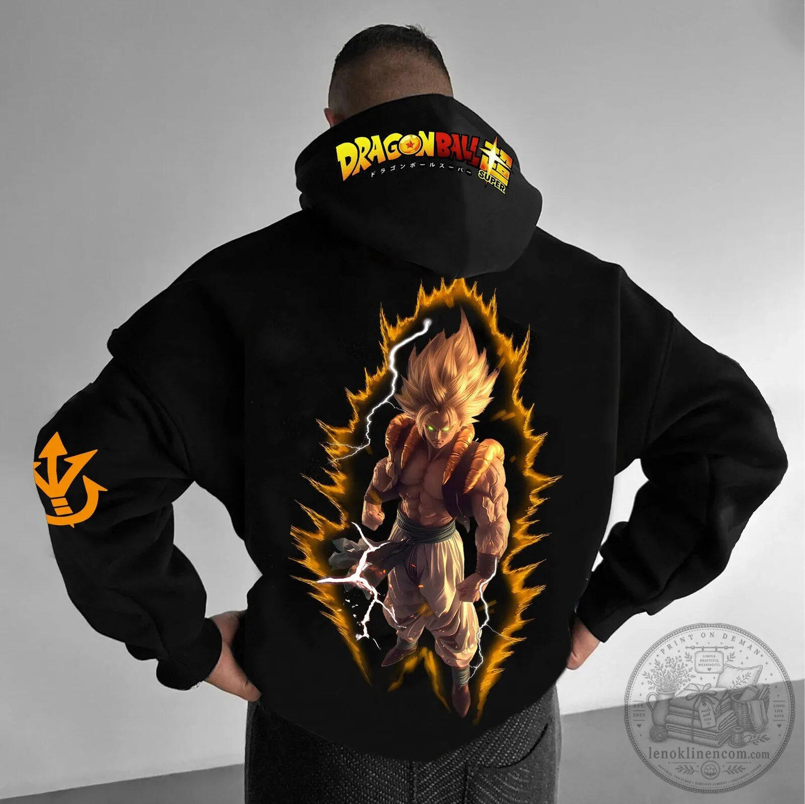 Dragon Ball Super Gogeta Super Saiyan Fusion Black Oversized Hoodie