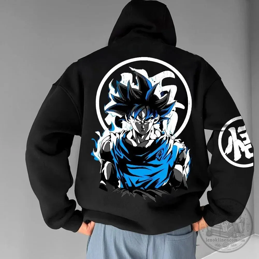 Dragon Ball Z Goku Super Saiyan Blue Power Anime Fan Art Hoodie