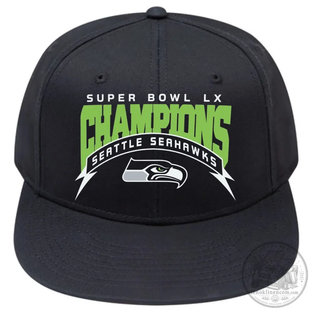 Seattle Seahawks Snapback Hat - Super Bowl LX Champions Cap Seattle Seahawks Snapback Hat - Super Bowl LX Champions Cap