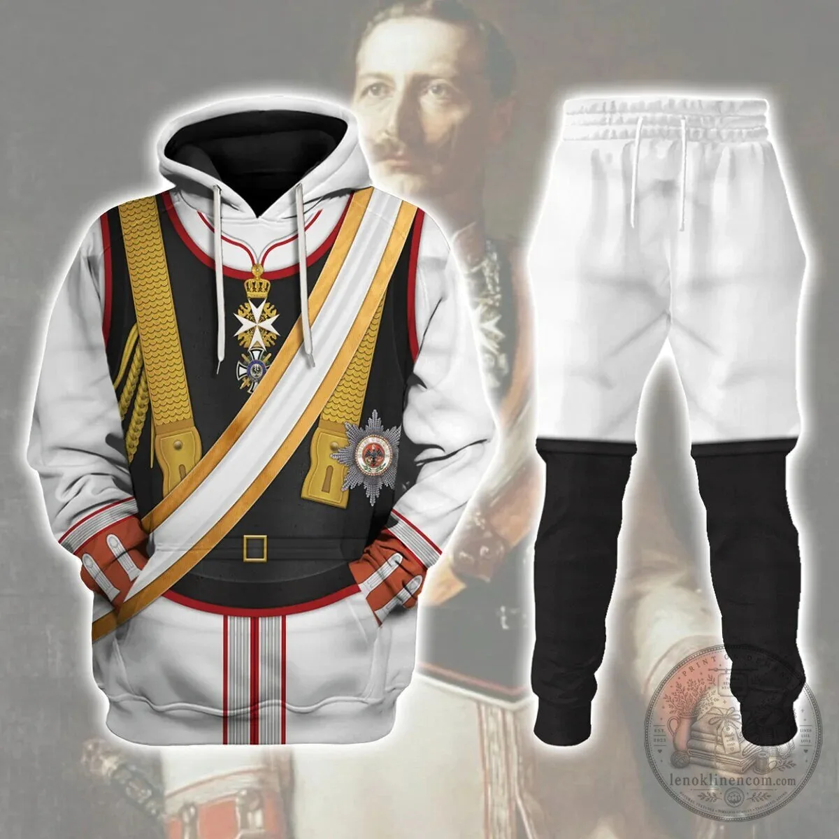 Historical Uniform Hoodie of Kaiser Wilhelm II, German Emperor