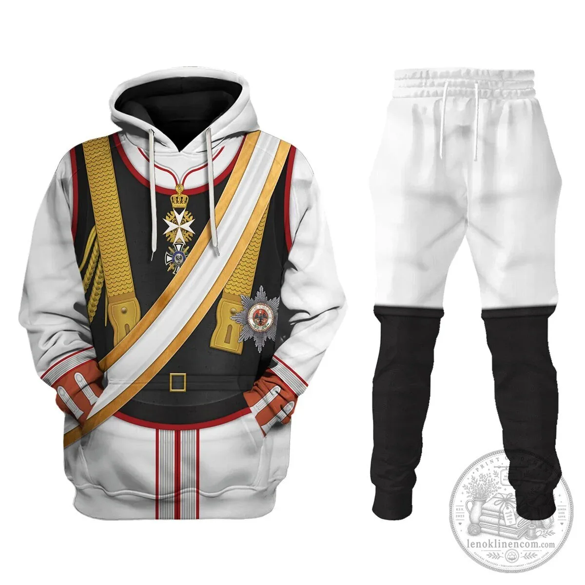 Historical Uniform Hoodie of Kaiser Wilhelm II, German Emperor 18 Historical Uniform Hoodie of Kaiser Wilhelm II, German Emperor