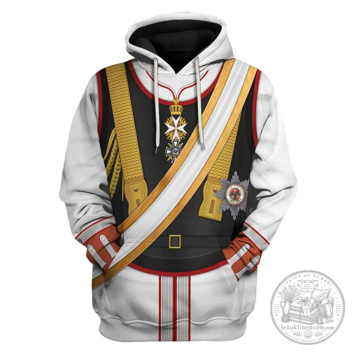 Historical Uniform Hoodie of Kaiser Wilhelm II, German Emperor 19 Historical Uniform Hoodie of Kaiser Wilhelm II, German Emperor