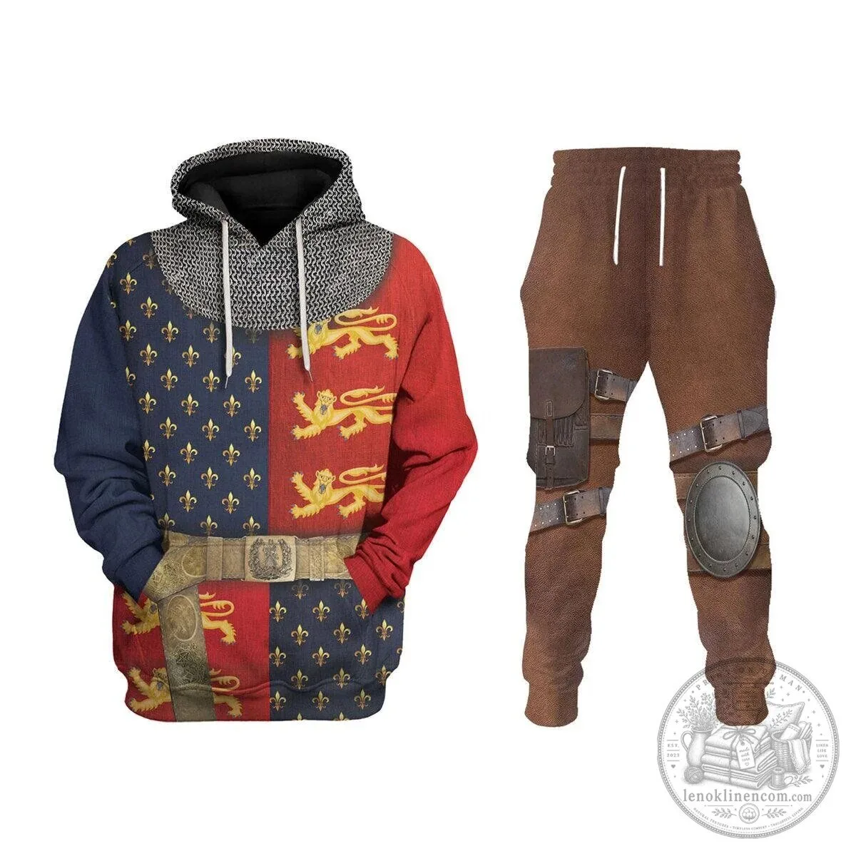 Henry V of England Knight Costume Medieval Armor Hoodie