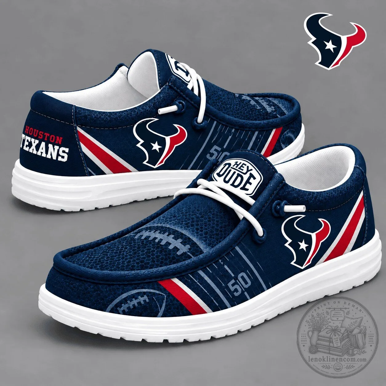Houston Texans NFL Team Logo Custom Design Casual Shoes