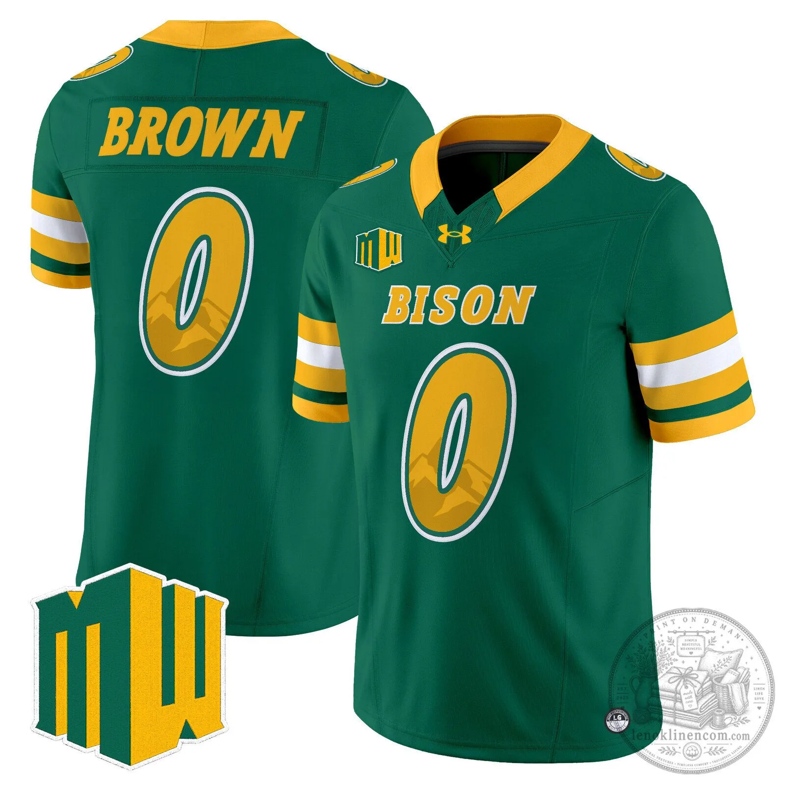 Green Game Day Jersey for North Dakota State Bison Football Team 1 Green Game Day Jersey for North Dakota State Bison Football Team