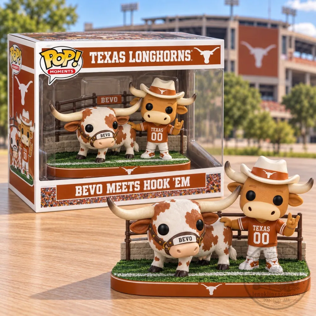 Texas Longhorns Bevo Meets Hook 'Em College Football Collectible Figurine Texas Longhorns Bevo Meets Hook 'Em College Football Collectible Figurine