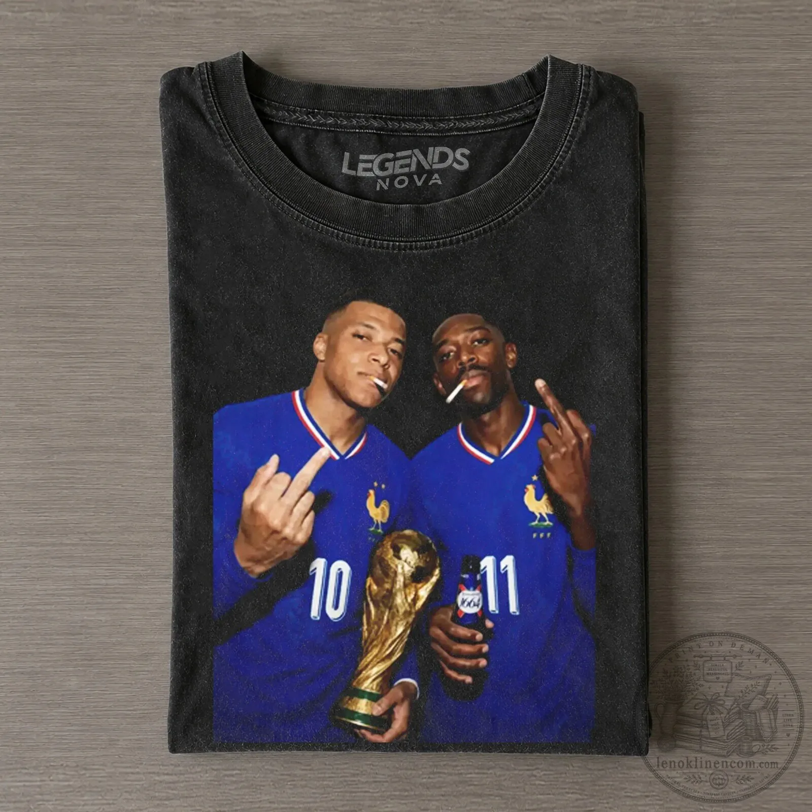 Kylian Mbappé & Ousmane Dembélé France World Cup Champions Tee Shirt