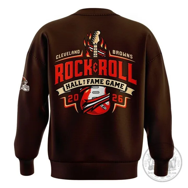 2026 Commemorative Sweatshirt for Cleveland Browns Rock and Roll Hall of Fame Game 5 2026 Commemorative Sweatshirt for Cleveland Browns Rock and Roll Hall of Fame Game