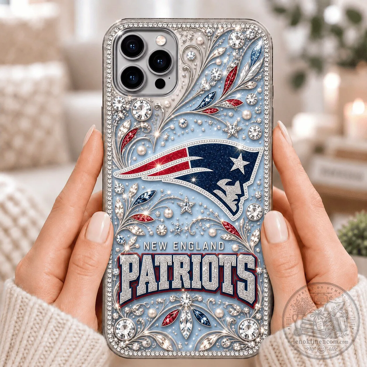 New England Patriots NFL Football Team Rhinestone Phone Case