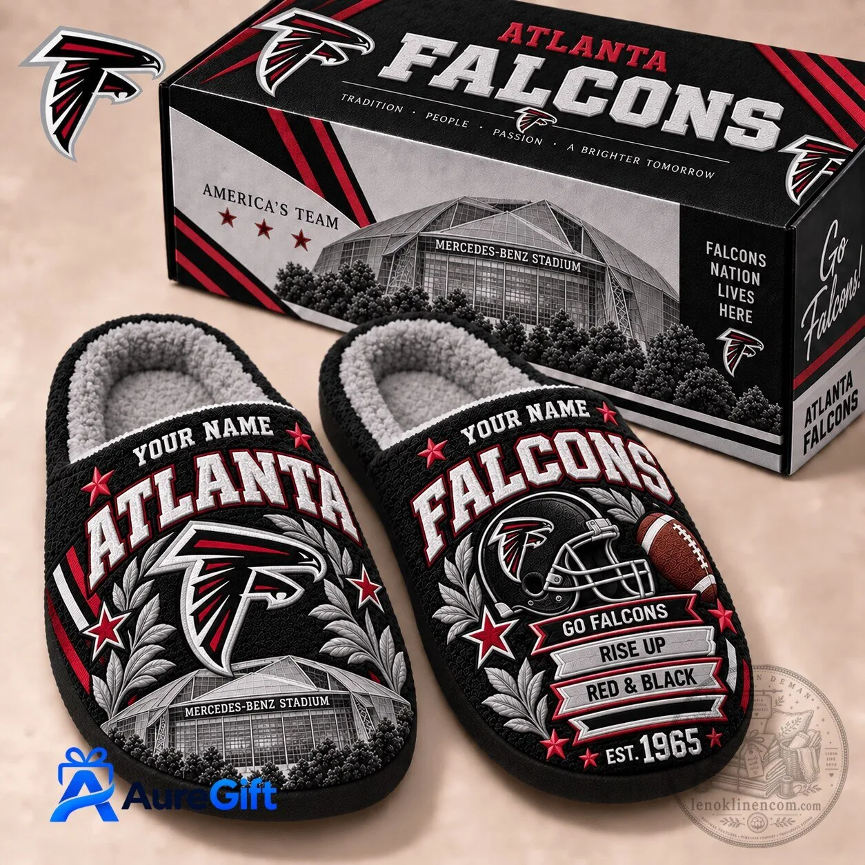 Atlanta Falcons Personalized Football Team Slippers for Men and Women 1 Atlanta Falcons Personalized Football Team Slippers for Men and Women
