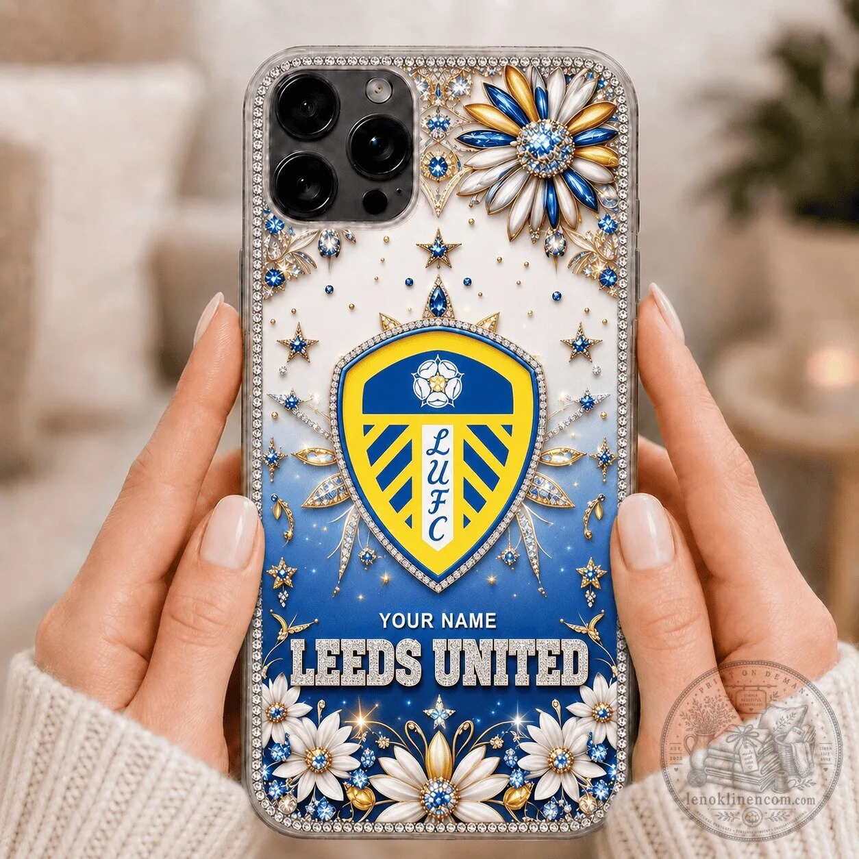 Leeds United Football Club Personalized Phone Case with Custom Name