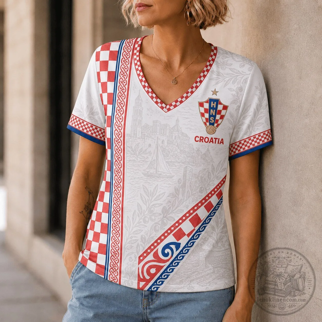 Croatia National Pride Women's V-Neck T-Shirt