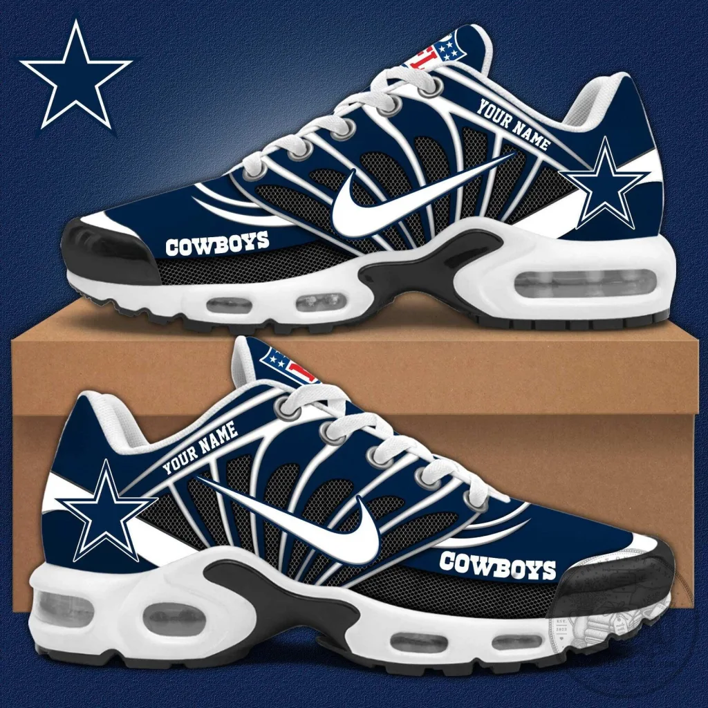 Dallas Cowboys Custom Name NFL Team Logo Sport Sneakers Dallas Cowboys Custom Name NFL Team Logo Sport Sneakers