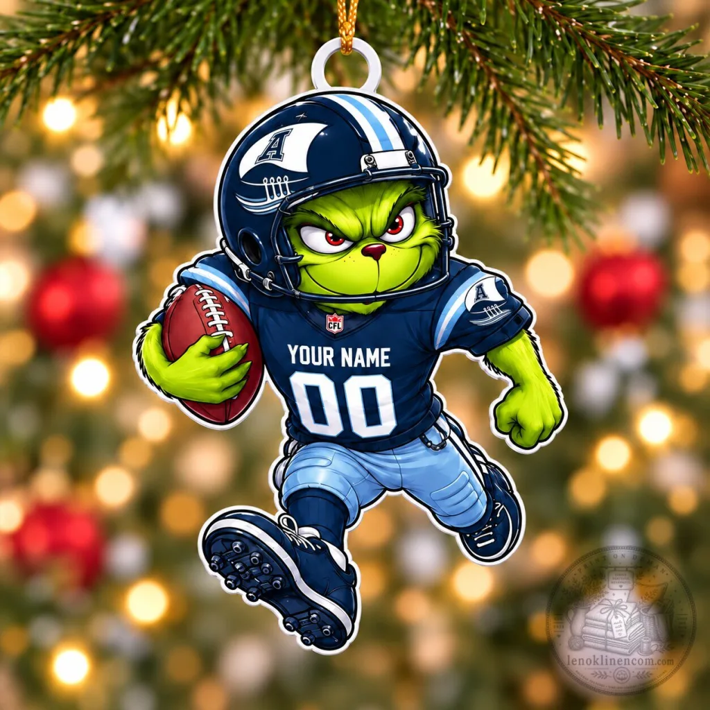 Carolina Panthers Grinch Christmas Ornament Custom Name and Number Football Carolina Panthers Grinch Christmas Ornament Custom Name and Number Football