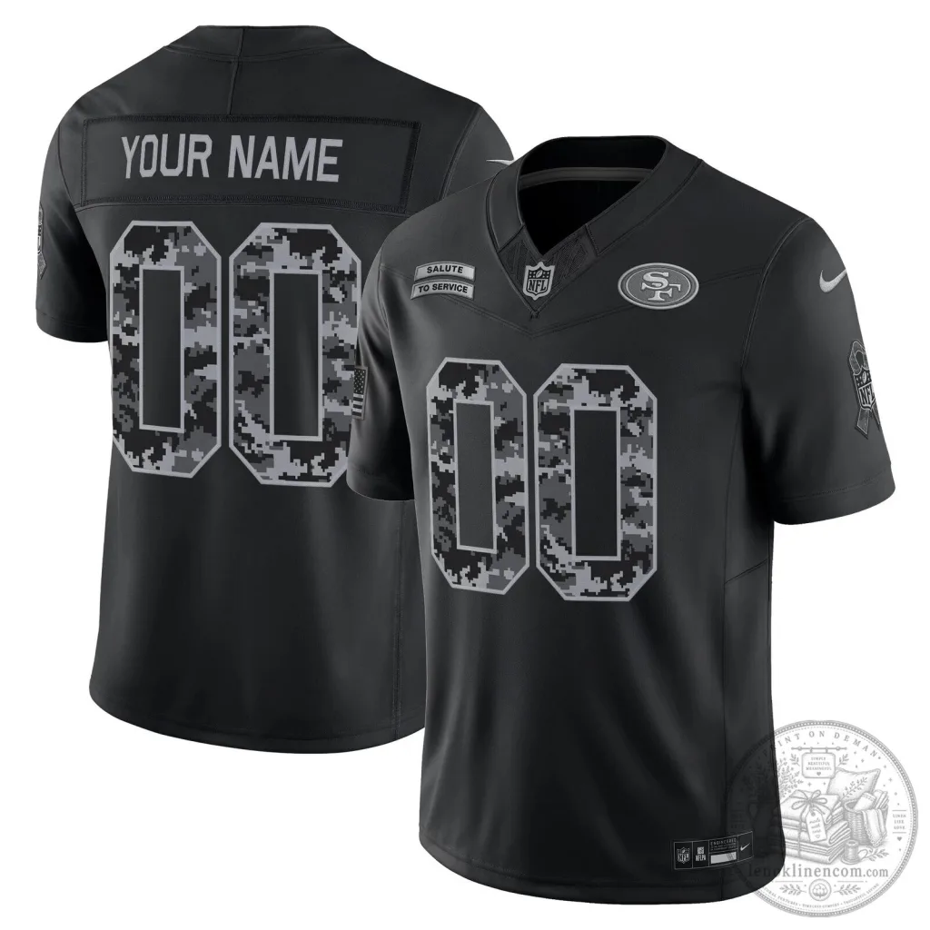 San Francisco 49ers Salute To Service Black Digital Camo Football Jersey San Francisco 49ers Salute To Service Black Digital Camo Football Jersey