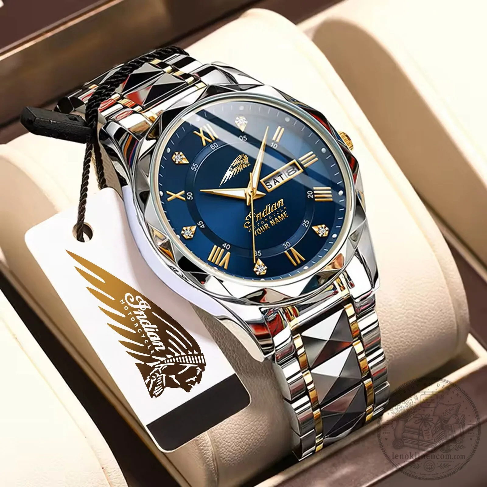 Indian Motorcycle Custom Name Luxury Gentleman's Watch
