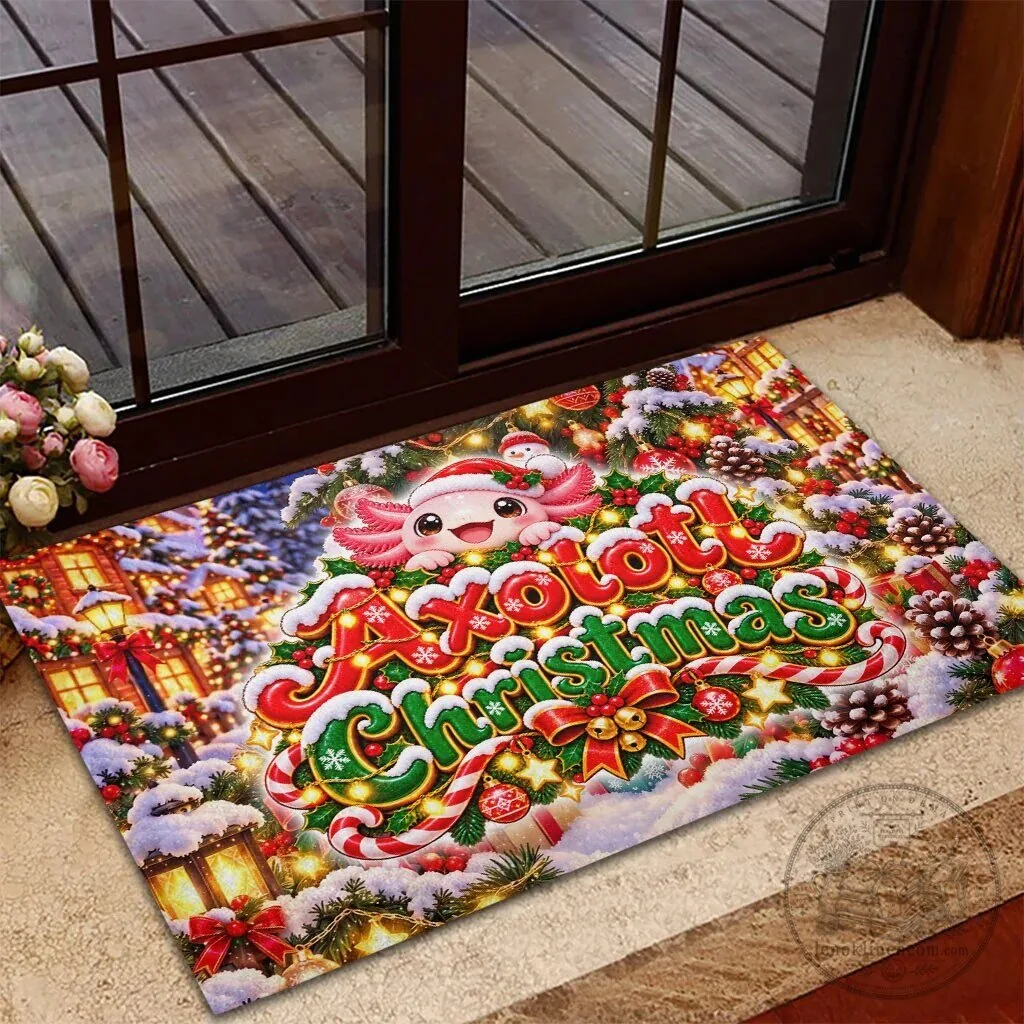 Axolotl Christmas Holiday Winter Wonderland Festive Welcome Doormat 8 Axolotl Christmas Holiday Winter Wonderland Festive Welcome Doormat