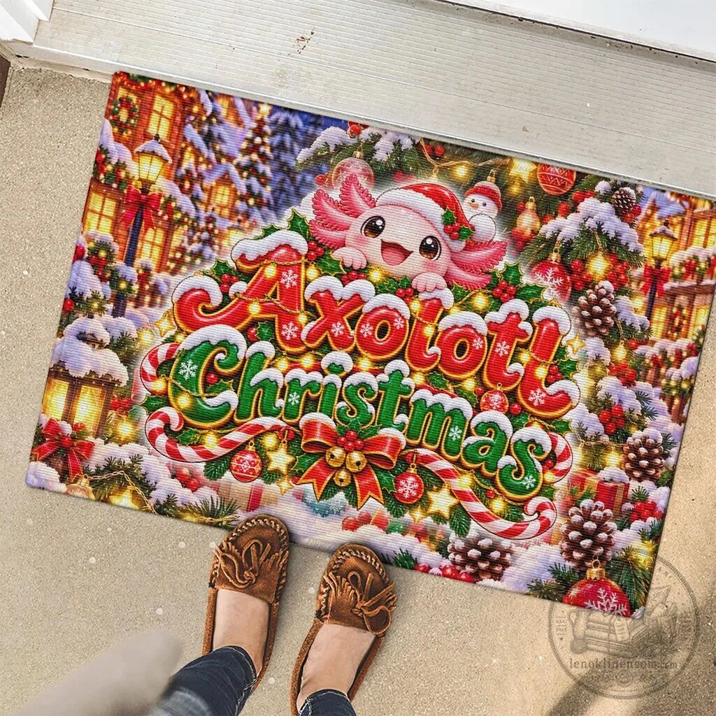 Axolotl Christmas Holiday Winter Wonderland Festive Welcome Doormat 9 Axolotl Christmas Holiday Winter Wonderland Festive Welcome Doormat