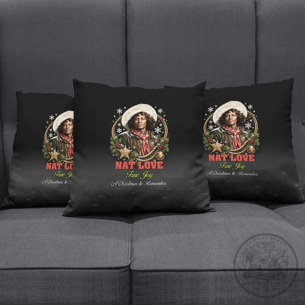 Nat Love True Joy Christmas Holiday African American Cowboy Portrait Pillow 7 Nat Love True Joy Christmas Holiday African American Cowboy Portrait Pillow