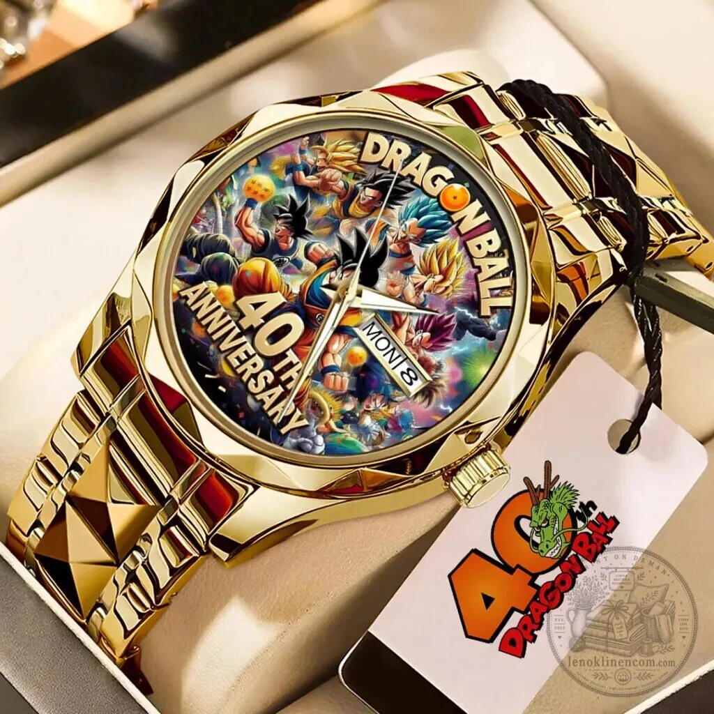 Quartz Watch in Stainless Steel with Gold Tone for Dragon Ball's 40th Anniversary