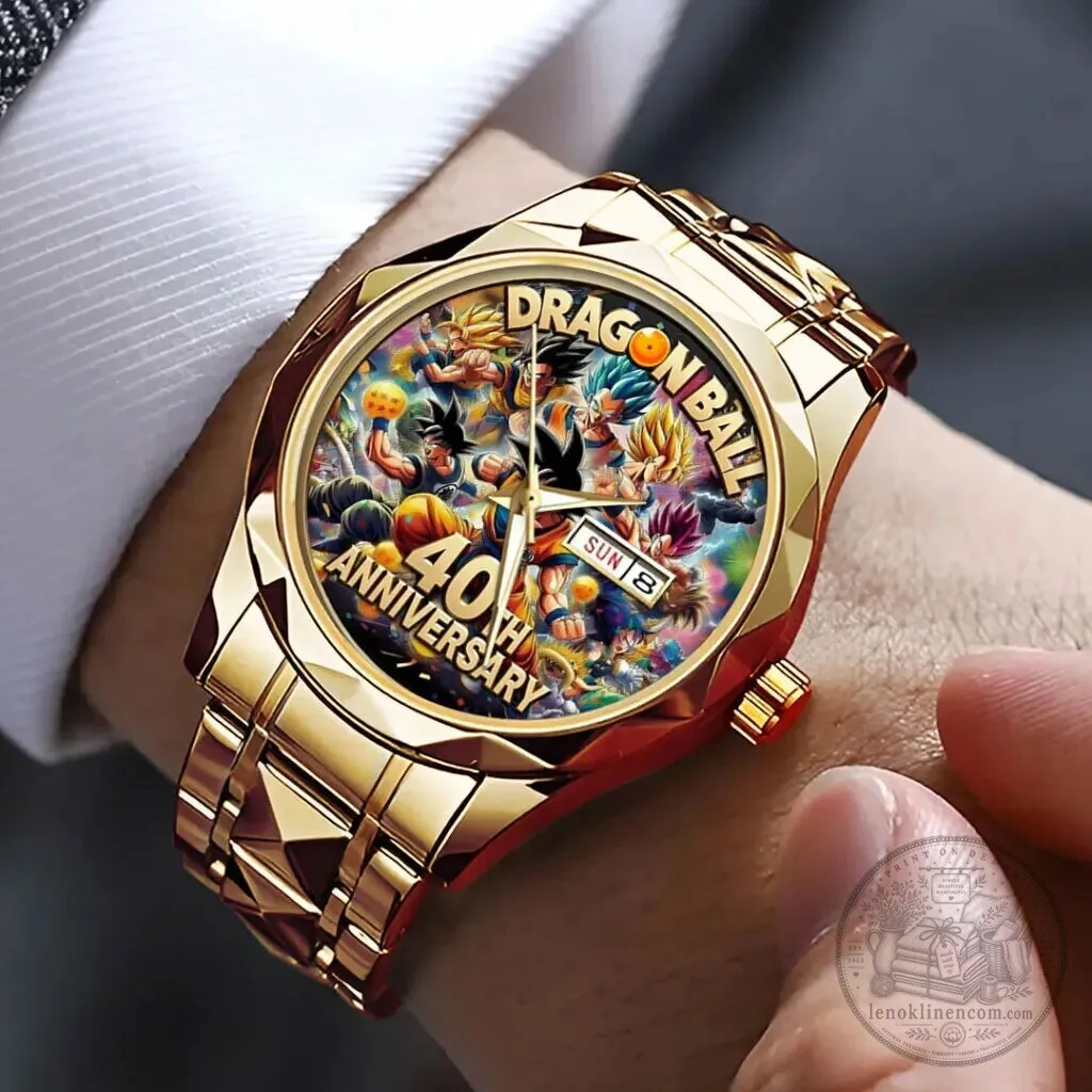 Quartz Watch in Stainless Steel with Gold Tone for Dragon Ball's 40th Anniversary 7 quartz watch in stainless steel with gold tone for dragon ball s 40th anniversary gallery 2
