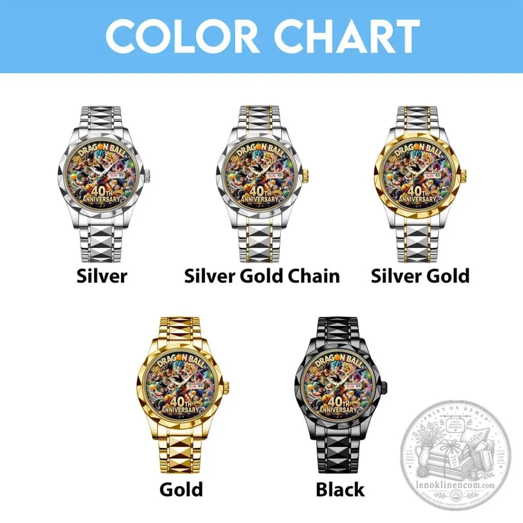 Quartz Watch in Stainless Steel with Gold Tone for Dragon Ball's 40th Anniversary 9 quartz watch in stainless steel with gold tone for dragon ball s 40th anniversary gallery 4