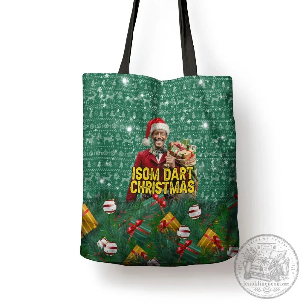 Isom Dart Christmas Holiday Black Cowboy Western Reindeer Tote Bag