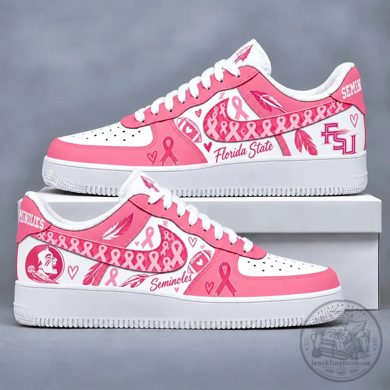 Florida State Seminoles Breast Cancer Awareness Custom Shoes