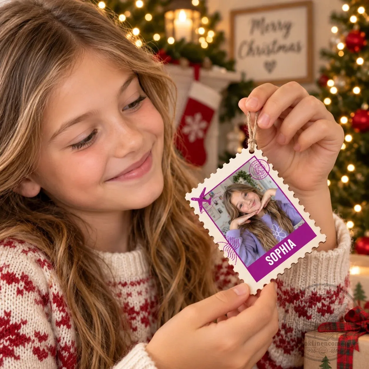 Personalized Family Photo Postage Stamp Christmas Holiday Ornament 11 Personalized Family Photo Postage Stamp Christmas Holiday Ornament