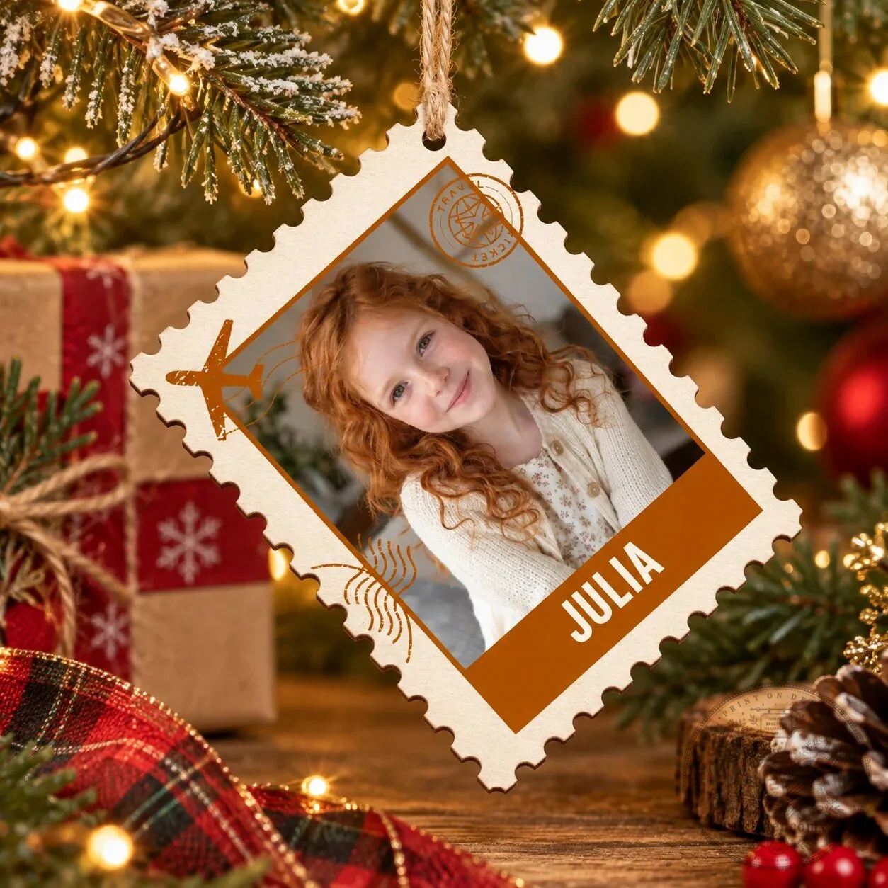 Personalized Family Photo Postage Stamp Christmas Holiday Ornament 14 Personalized Family Photo Postage Stamp Christmas Holiday Ornament