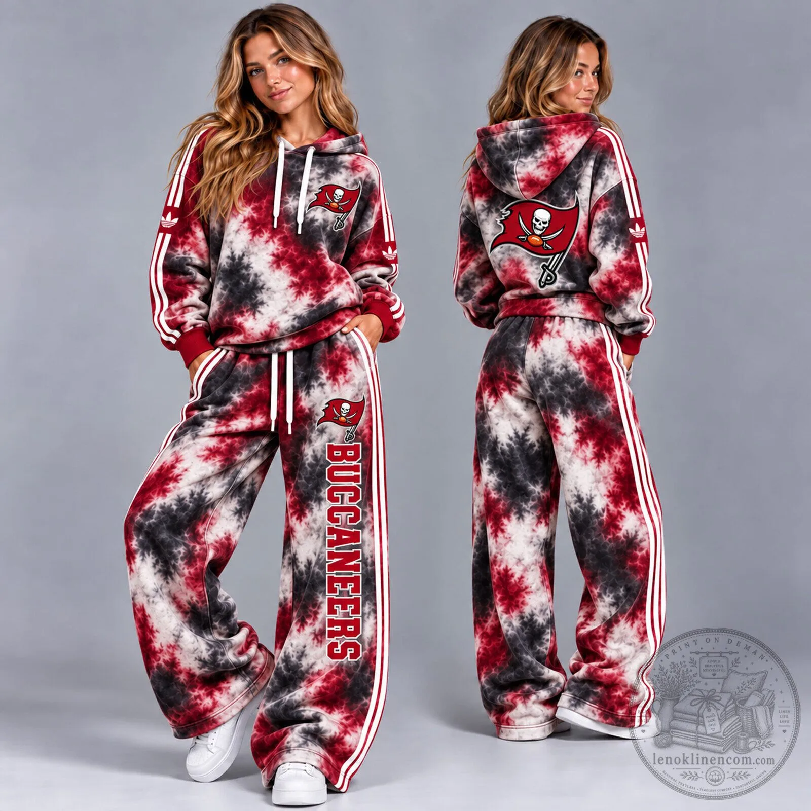Tampa Bay Buccaneers Tie-Dye Hoodie and Sweatpants Lounge Set 1 Tampa Bay Buccaneers Tie-Dye Hoodie and Sweatpants Lounge Set
