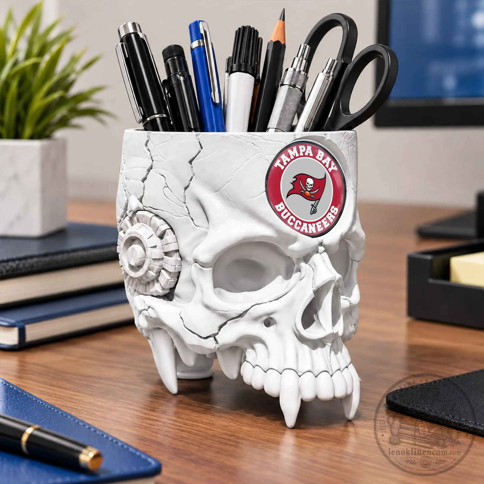 Tampa Bay Buccaneers National Football League Skull Pen Holder 11 Tampa Bay Buccaneers National Football League Skull Pen Holder