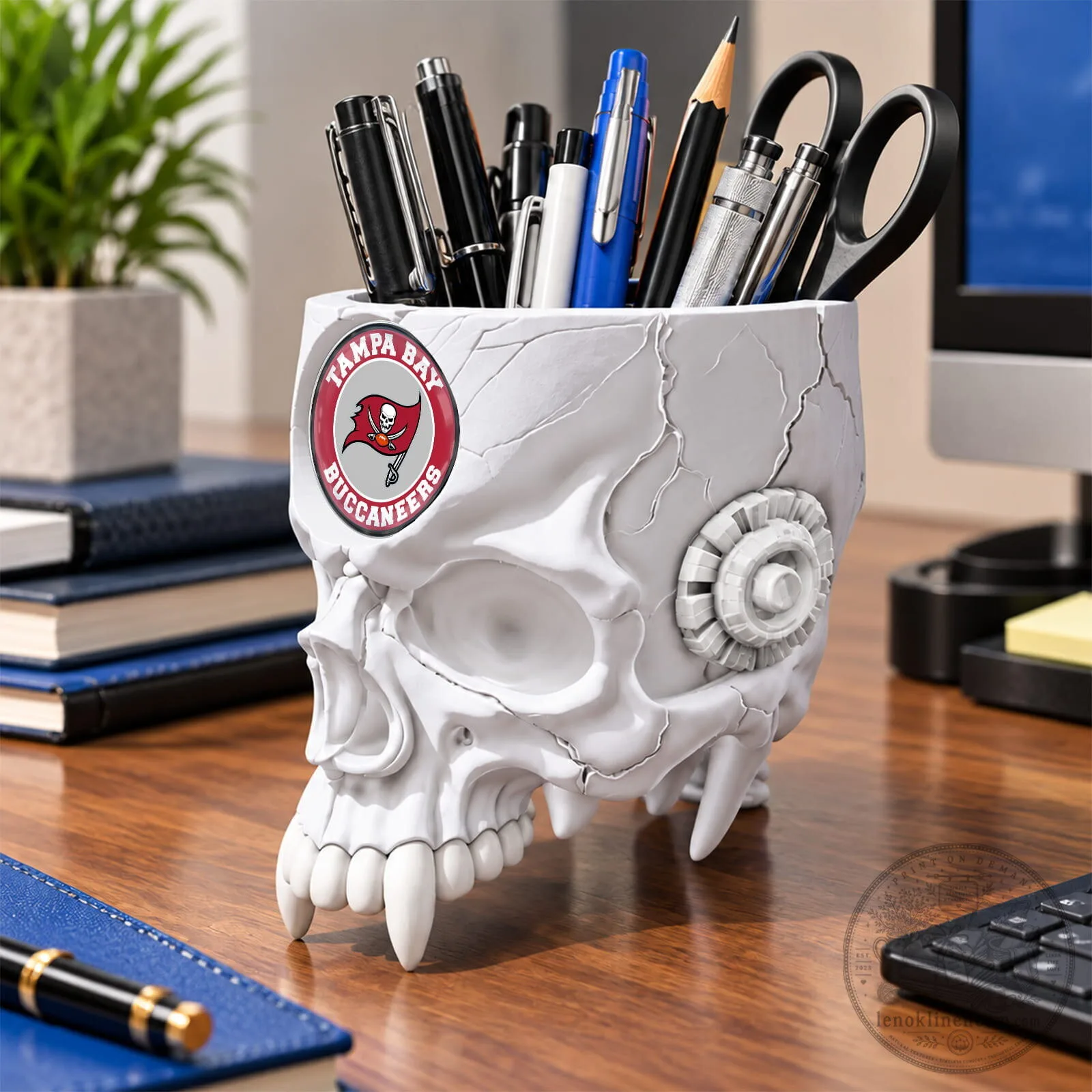 Tampa Bay Buccaneers National Football League Skull Pen Holder 13 Tampa Bay Buccaneers National Football League Skull Pen Holder