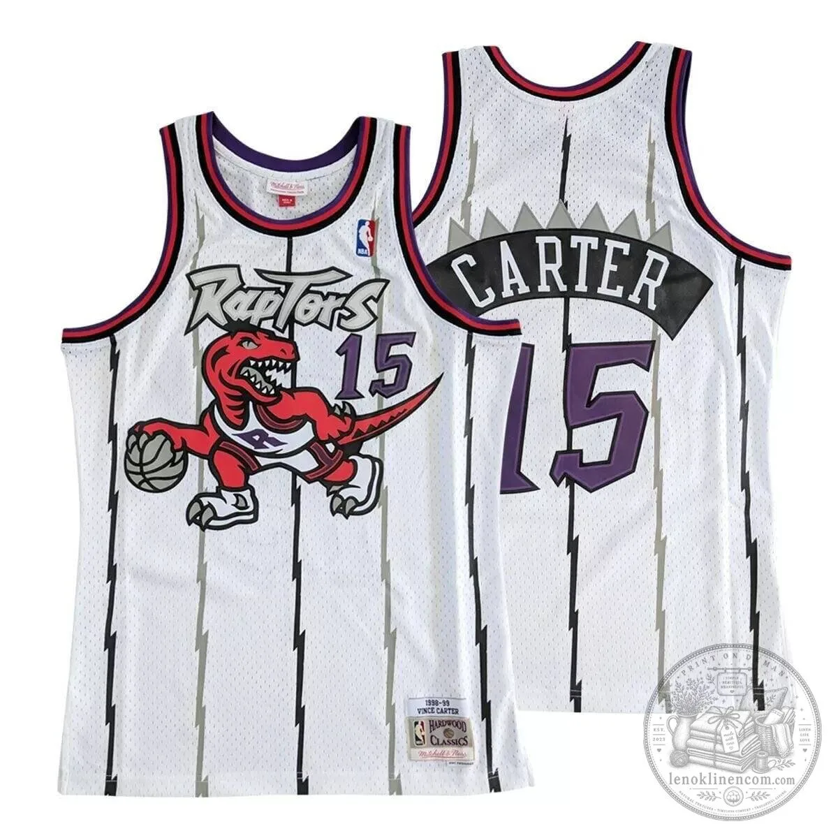 Toronto Raptors Vince Carter 1998-99 Hardwood Classics White Basketball Jersey