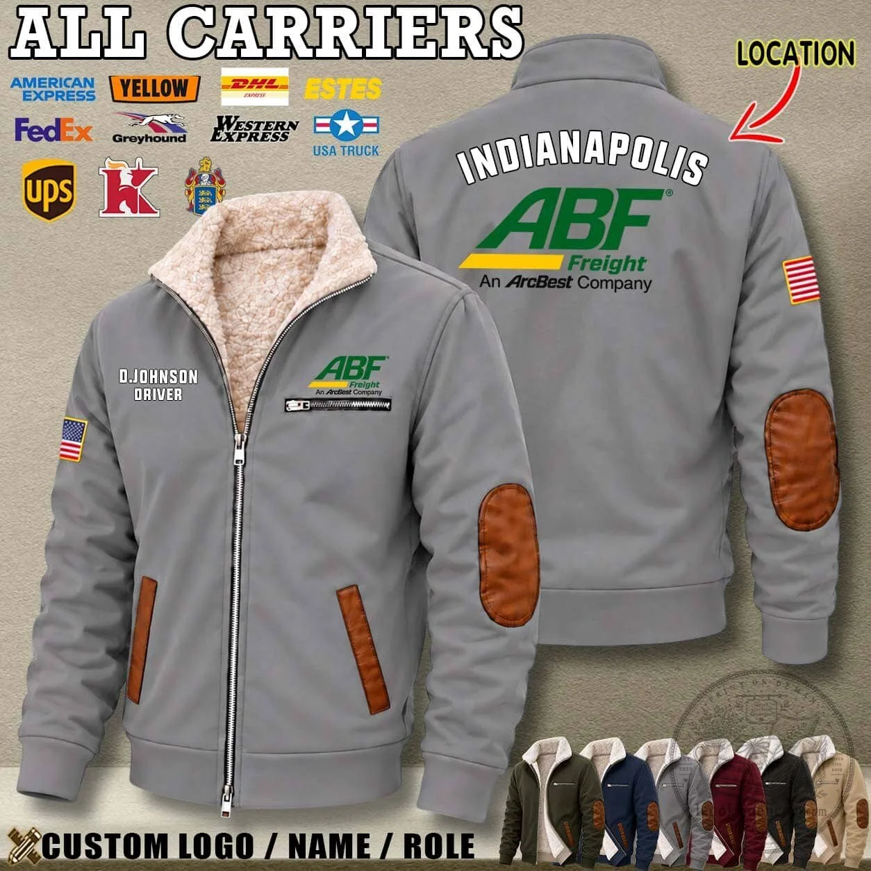 UPS Driver Personalized Name and Location Sherpa Lined Fleece Jacket 9 UPS Driver Personalized Name and Location Sherpa Lined Fleece Jacket