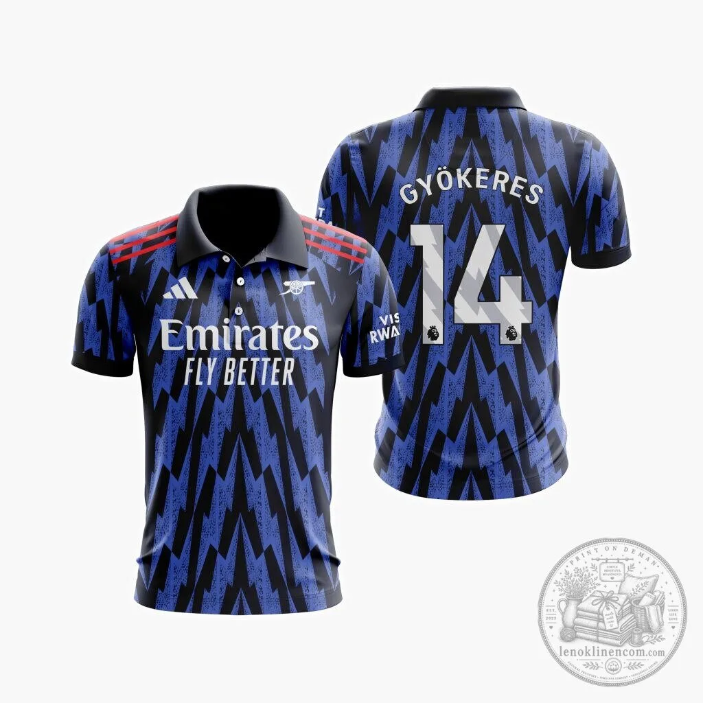 Arsenal FC Viktor Gyökeres Premier League Away Kit Polo Shirt
